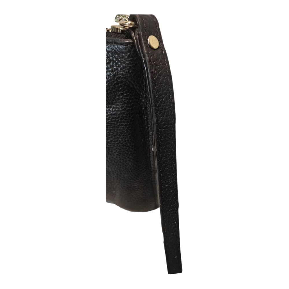 Michael Kors Ladies Black Leather Zip Top Closure Wristlet - Picture 5 of 13